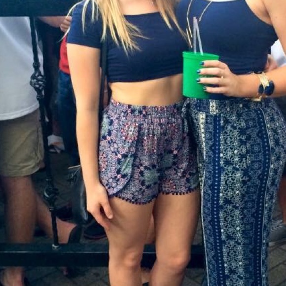 Paisley Navy Shorts - Picture 1 of 4